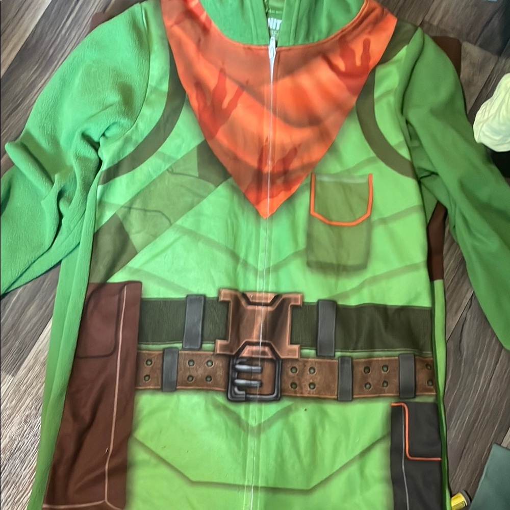 Fortnite Green and Brown Kids onesie